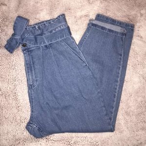 Tie Up Mom Jeans